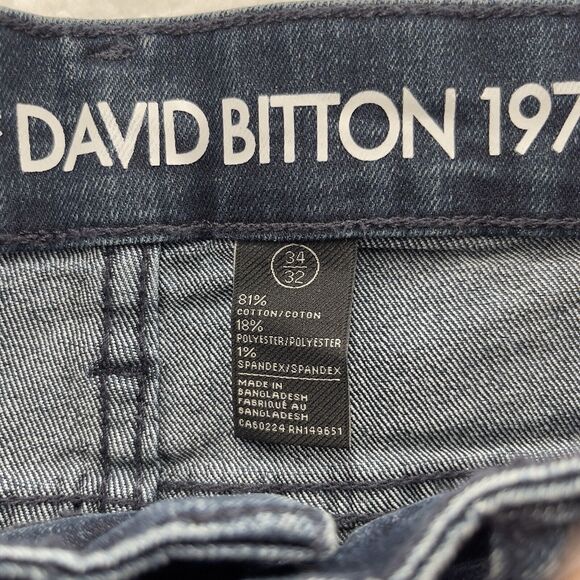 Buffalo David Bitton Ash-x Jeans Men's 34x32 Blue Dark Wash Slim Stretch Denim - Picture 6 of 12